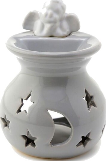 Aromalampe med Engel Måne og Stjerne Motiv  13,5 cm