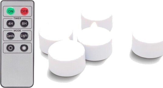 Ledsavers Telys med fjernkontroll, 18-pk.