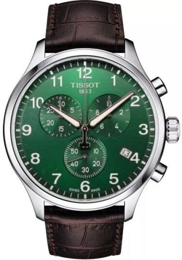 Tissot Herreklokke T116.617.16.092.00 T Sport Grønn/Lær Ø45 mm