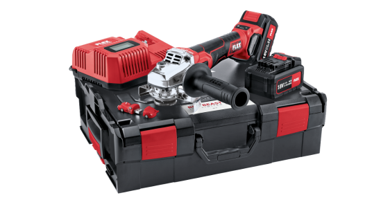 Flex Vinkelsliper LBE 125 18.0 EC Inkl. batteri og lader