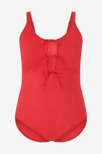 Zizzi - Badedrakt sPauline Tie Swimsuit Solid
