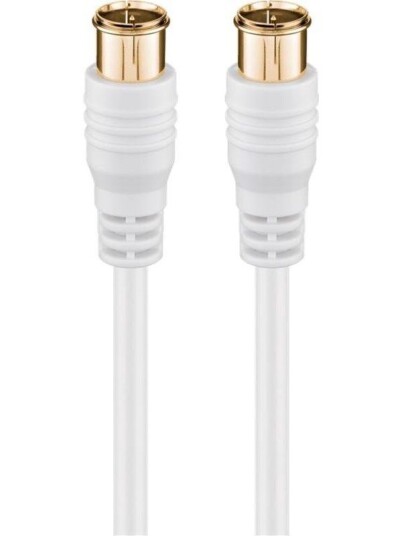 Goobay 1.5m F-Quick Antennekabel 80 dB Dobbeltskjermet Hvit