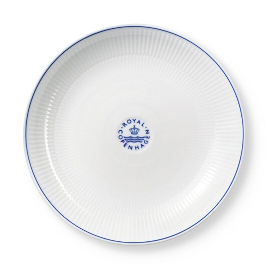 Royal Copenhagen Blueline skål grund Ø25 cm Hvit-blå Royal Copenhagen Blueline skål grund Ø25 cm Hvit-blå