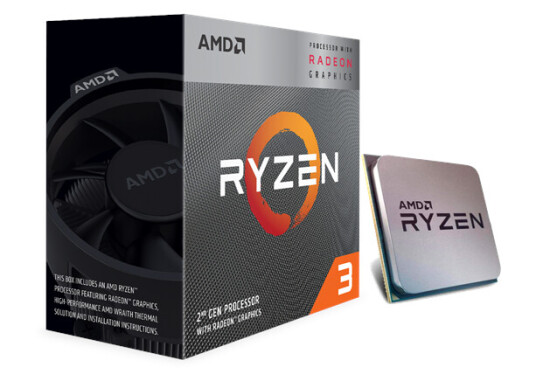 AMD Ryzen 3 3200G Wraith Spire Prosessor/CPU - 4 kjerner - 3.6 GHz - AMD AM4 - AMD Boxed (PIB - med kjøler)