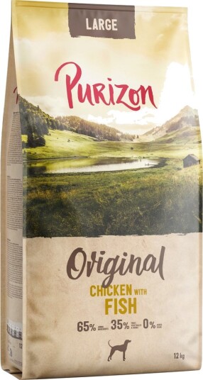 Purizon Tørrfôr Adult Large Med Kornfri Sparepakke Ny Kylling Fisk 2 X 12 kg