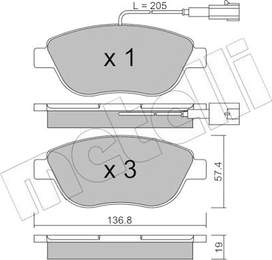 METELLI 22 0322 0 Bremseklosser