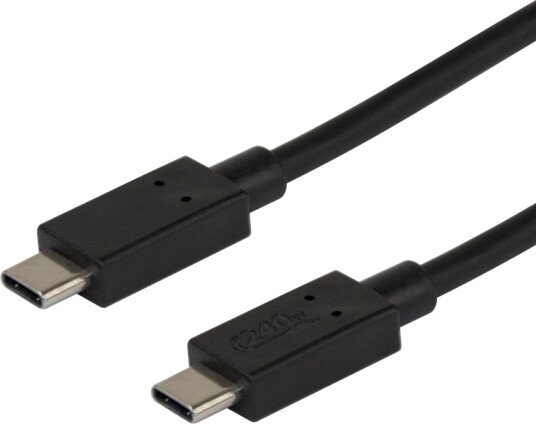 Deltaco Usb-Kabel Usb-C Hann Til Usb-C Hann Usb 2.0 48 V 5 A 2 M Utvidet Effektområde Epr Usb Power Delivery 240 W Støtte For Dp Alt-ModuSvart