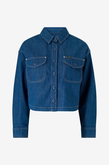 Lee Denimskjorte Flap Pocket Blå