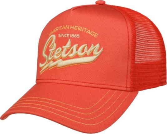 Stetson Unisex Trucker Cap American Heritage Classic Bright Orange 52-56 cm, Bright Orange Stetson Unisex Trucker Cap American Heritage Classic Bright Orange 52-56 cm, Bright Orange