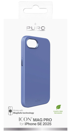PURO iPhone 16e silicone cover ICON MAG PRO blue