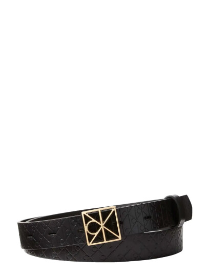 Calvin Klein Emblem Buckle Aop Strap 25Mm Black 80