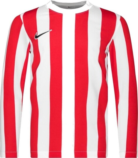 Nike Spillerdrakt Dri FIT Striped Division IV   Hvit/Rød/Svart Langermet Barn størrelse S: 128 137 cm