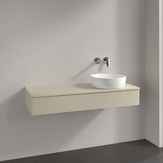 Villeroy & Boch Antao Servantskap med 1 skuff 120x50x19 cm u/lys Grå Matt Villeroy & Boch Antao Servantskap med 1 skuff 120x50x19 cm u/lys Grå Matt