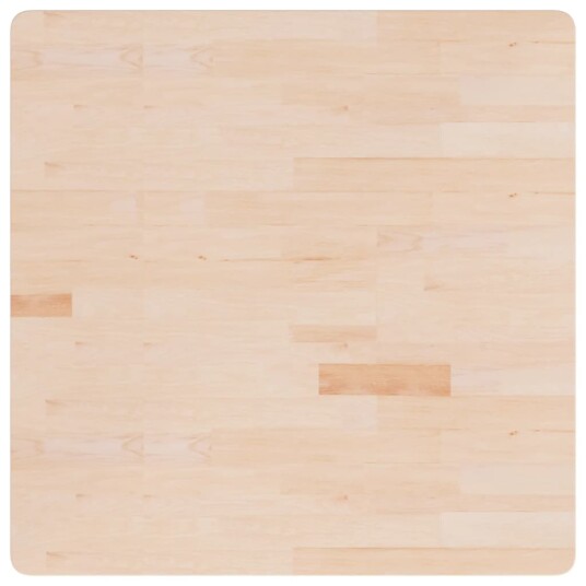 Firkantet bordplate 90x90x1,5 cm ubehandlet heltre eik 342919 Firkantet bordplate 90x90x1,5 cm ubehandlet heltre eik 342919