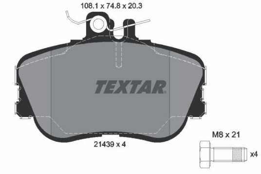 Bremseklosser TEXTAR 2143905 Bremseklosser TEXTAR 2143905