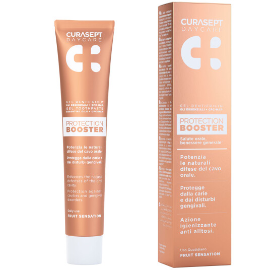 CURASEPT Xylitol Tannkrem DayCare Protection Booster Fruit Sensation 75 ml.