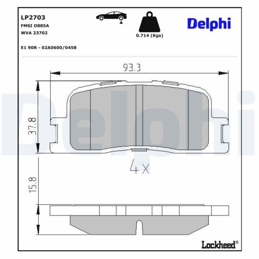 Bremseklosser DELPHI LP2703