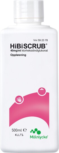 Hibiscrub 40 mg/ml oppløsning 500 ml