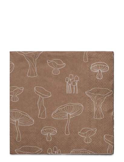 Cooee Design Napkin Fungi - Brown - 16X16CM