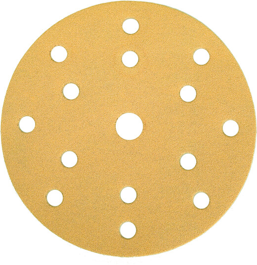 Mirka Gold, 150 mm slipeplate m. 15 huller, p240, 10 stk./pk.