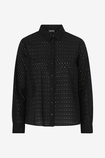 Pieces Skjorte pcAnnika LS Shirt Svart
