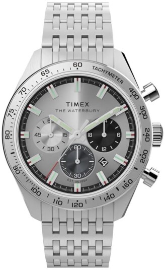 Timex Herreklokke TW2Y18700 The Waterbury Sølvfarget/Stål Ø41 mm