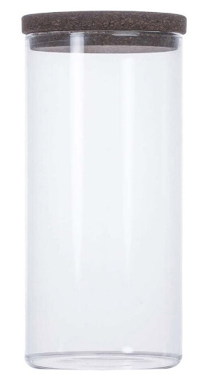 Sagaform Nature oppbevaringsboks 1,5L klar/brun Sagaform Nature oppbevaringsboks 1,5L klar/brun