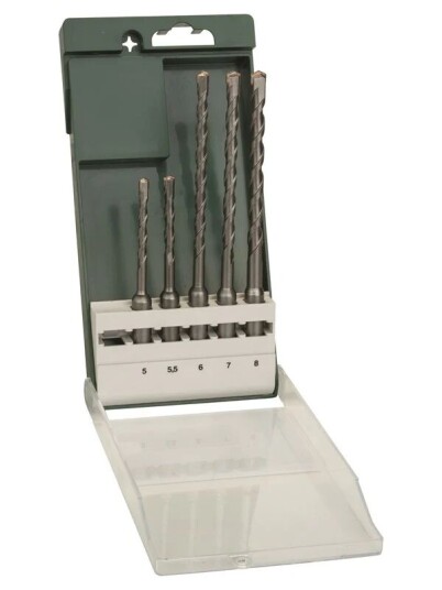 Bosch 5 delers hammerbor sett SDS plus 5,0x110; 5,5x110; 6,0x160; 7,0x160; 8,0x160 mm