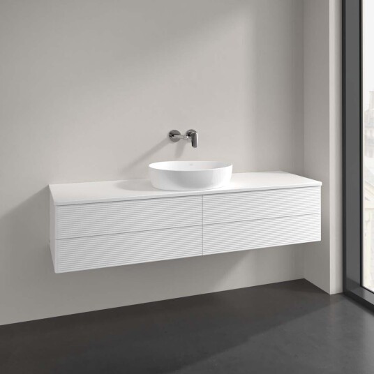 Villeroy & Boch Antao Servantskap med 4 skuffer 160x50x36 cm u/lys Hvit Matt