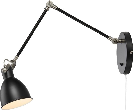 House Vegglampe  Sort/Stål