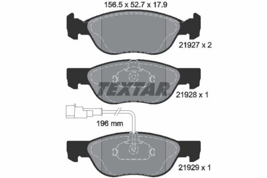 Bremseklosser TEXTAR 2192701 Bremseklosser TEXTAR 2192701