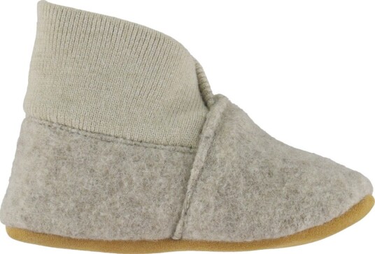 En Fant Wool Slippers W. Rib - Beige - 23\24 En Fant Wool Slippers W. Rib - Beige - 23\24
