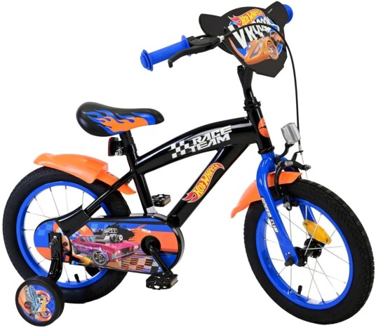 Volare Hotwheels Barnesykkel 14" Svart/Blå/Oransje Volare Hotwheels Barnesykkel 14" Svart/Blå/Oransje