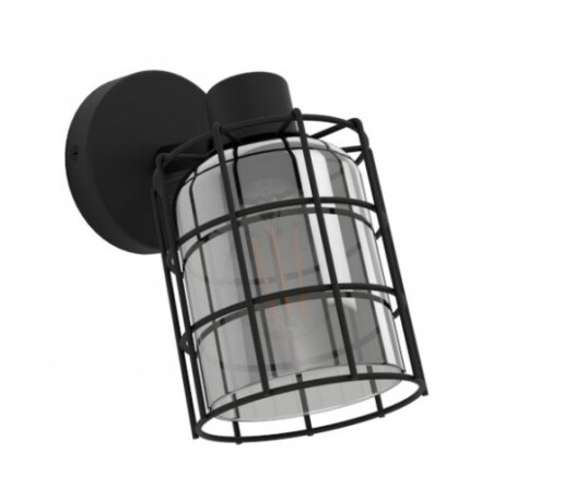 Eglo Consaca Overflateegnet E27 1 Ampuller 220-240 V Sort Gjennomsiktig Eglo Consaca Overflateegnet E27 1 Ampuller 220-240 V Sort Gjennomsiktig