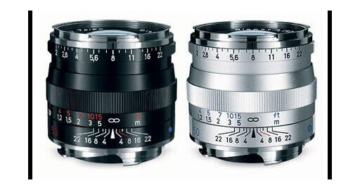 Carl Zeiss Planar T*2,0/50 ZM Normalobjektiv med Leica M Fatning Sølv