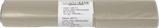 Søppelsekker Plast Klare 700X1100mm Luksus 10 Stk./Rull 10 Ruller X 10 Stk. Per Kartong