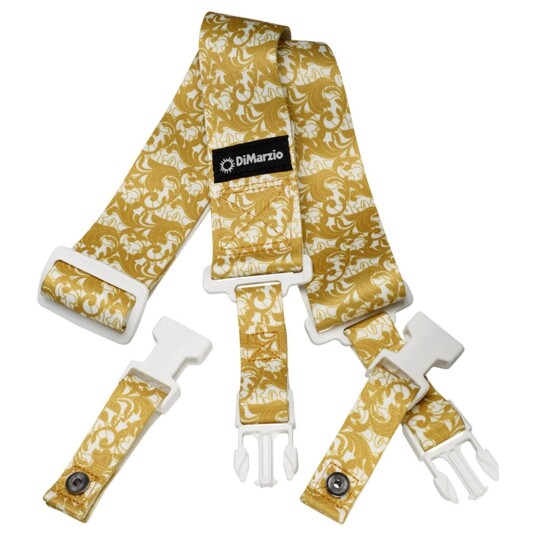 Dimarzio Dd2251 2 Cliplock Strap Nylon Steve Vai Utopia - Hvit/Gull