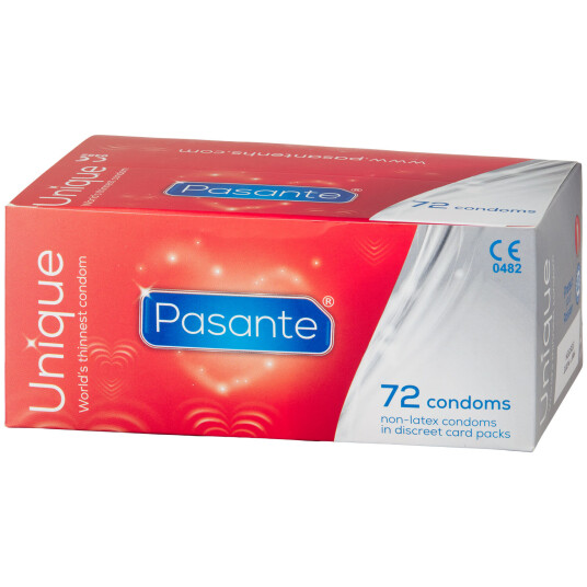 Pasante Unique Lateksfrie Kondomer 72 stk - Klar Pasante Unique Lateksfrie Kondomer 72 stk - Klar