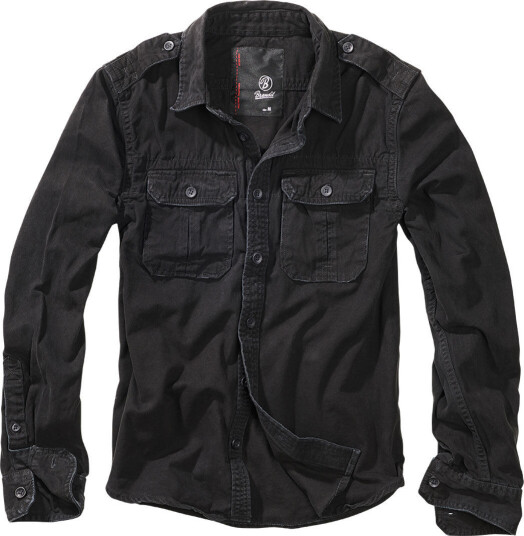 Brandit Vintage Longsleeve Skjorte M Svart