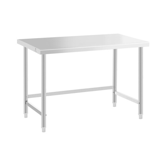 Royal Catering Arbeidsbord i rustfritt stål - 120 x 60 cm - 91 kg bæreevne - Royal Catering RCAT-120/60-PS
