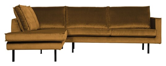 BePureHome Rodeo Sofa m/Venstrevendt sjese - Okker Velur