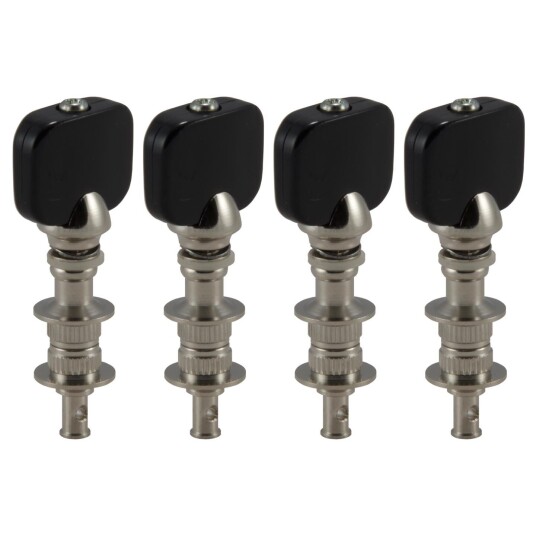 Grover 870 Sta-Tite Dulcimer Pegs W/Svart Button - 4 Pcs. - Nickel