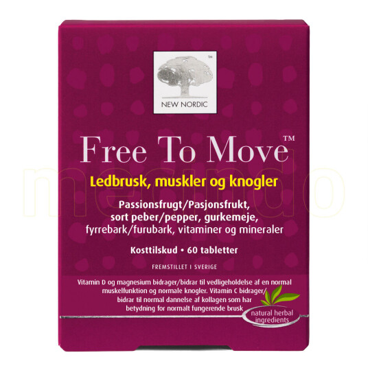 New Nordic Free To Move 60 Tabletter New Nordic Free To Move 60 Tabletter