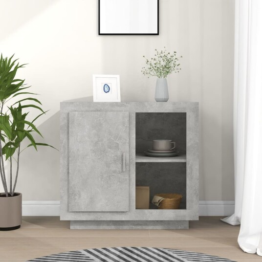 vidaXL Skjenk betonggrå 80x40x75 cm