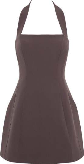 Bardot Nevelle Hourglass Halter Dress Brown 10