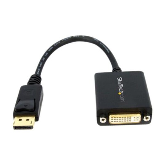 StarTech DisplayPort til DVI-I Adapter 0,15 m Svart StarTech DisplayPort til DVI-I Adapter 0,15 m Svart