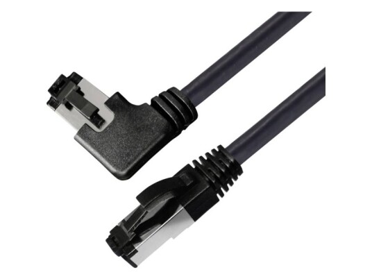 Bkl Electronic 144029 Rj45 Netværkskabel Patchkabel Cat 8.1 S/Ftp 1 M Sort Halogenfri 1 Stk