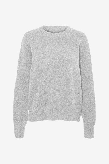 Vero Moda - Genser vmBoom LS O-neck Pullover - Grå
