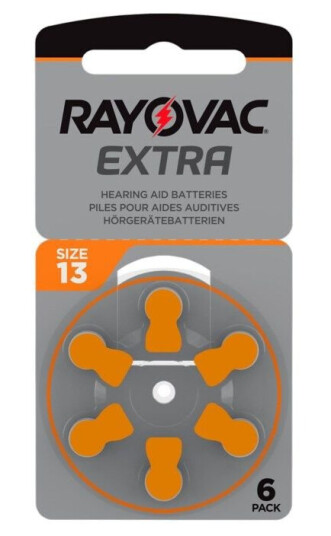 Rayovac Høreapparatbatterier Oransje ZA13 6-pk.