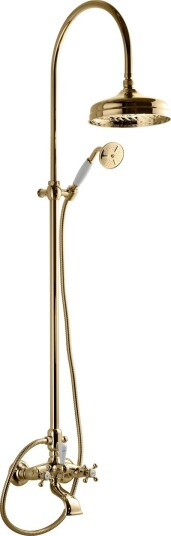 Tapwell Xcol022 Classic Takdusj for Badekar Oksiderende Messing